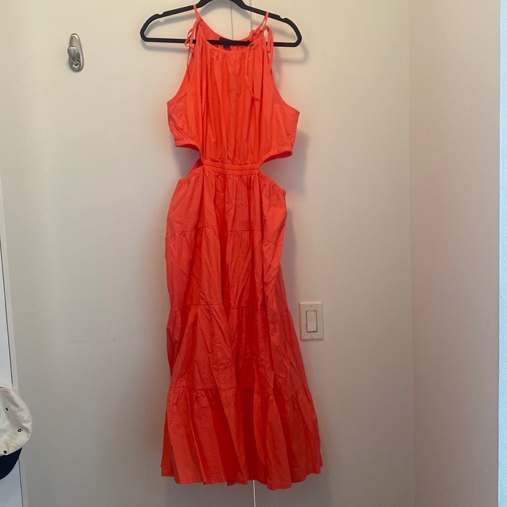 NWT Jcrew coral sunmer dress with cut out sides